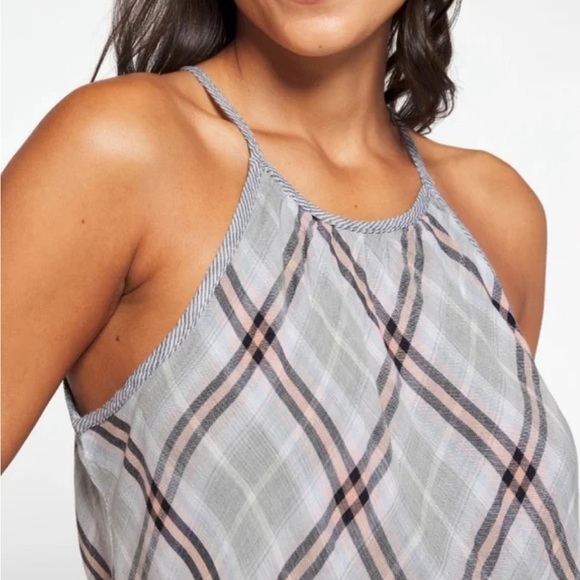 Bella Dahl Kia Halter Top‎  Size Small Blue White Striped Linen Tank Keyhole NWT - Picture 12 of 12